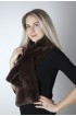 Dark brown rex fur scarf